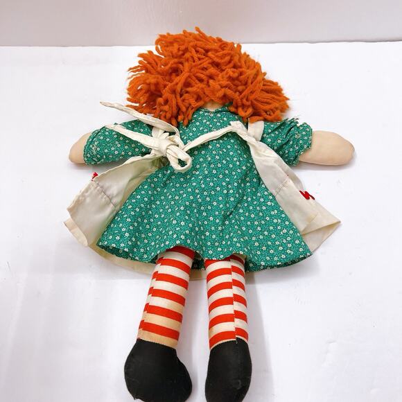 Vintage 1970’s Raggedy Ann & Andy Dolls Set Plush Red Collar Rare Original 15” - Picture 7 of 9